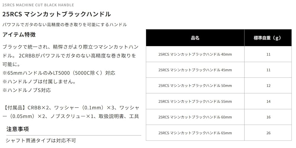 Amazon | SLPWORKS 25 RCS マシンカットブラックハンドル 40mm